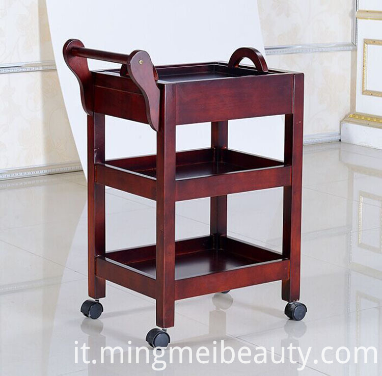 carrello per salone di bellezza in legno wood beauty salon trolley